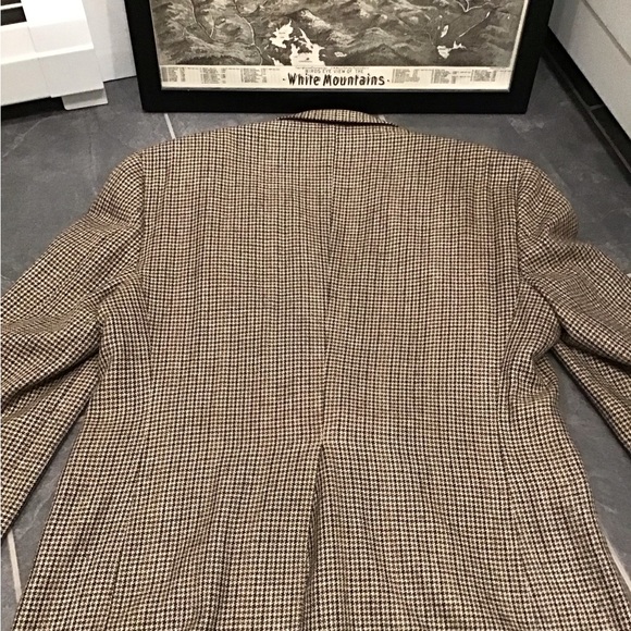 Haggar Houndstooth Blazer Checkered Plaid Suit Jacket Structured Sports Coat 42R - Picture 10 of 16